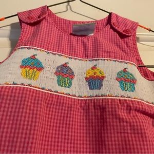 Smocked cupcake matching set